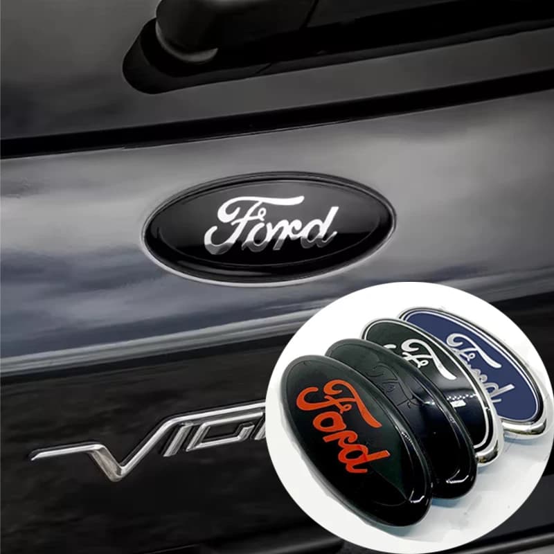 Accessories 125mm 143mm 175mm 225mm For Ford Focus Fiesta Ranger Mondeo S-MAX Kuga Car Logo Badge Hood Rear Trunk Emblem Sticker Accessories