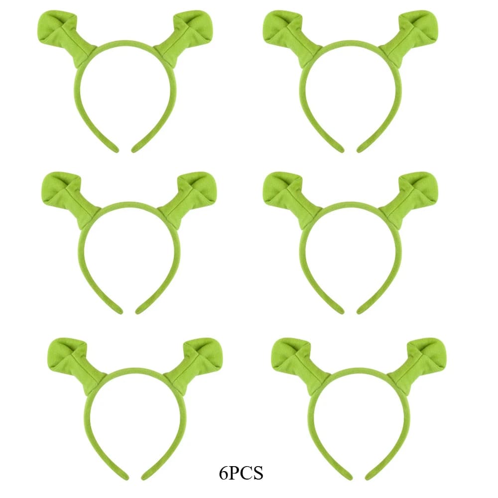 Accessories Monster Headband 6PCS Green Ogre Ear Headband Alien Ears Monster Headband for Halloween Dress Up Theme Party Cosplay Costume Accessories