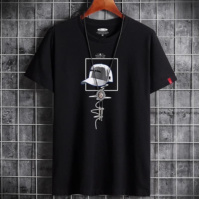 Camiseta para hombre, ropa de Fitness blanca con cuello redondo, camiseta de Anime para hombre, S-6XL de gran tamaño, nuevas camisetas góticas Punk 2023