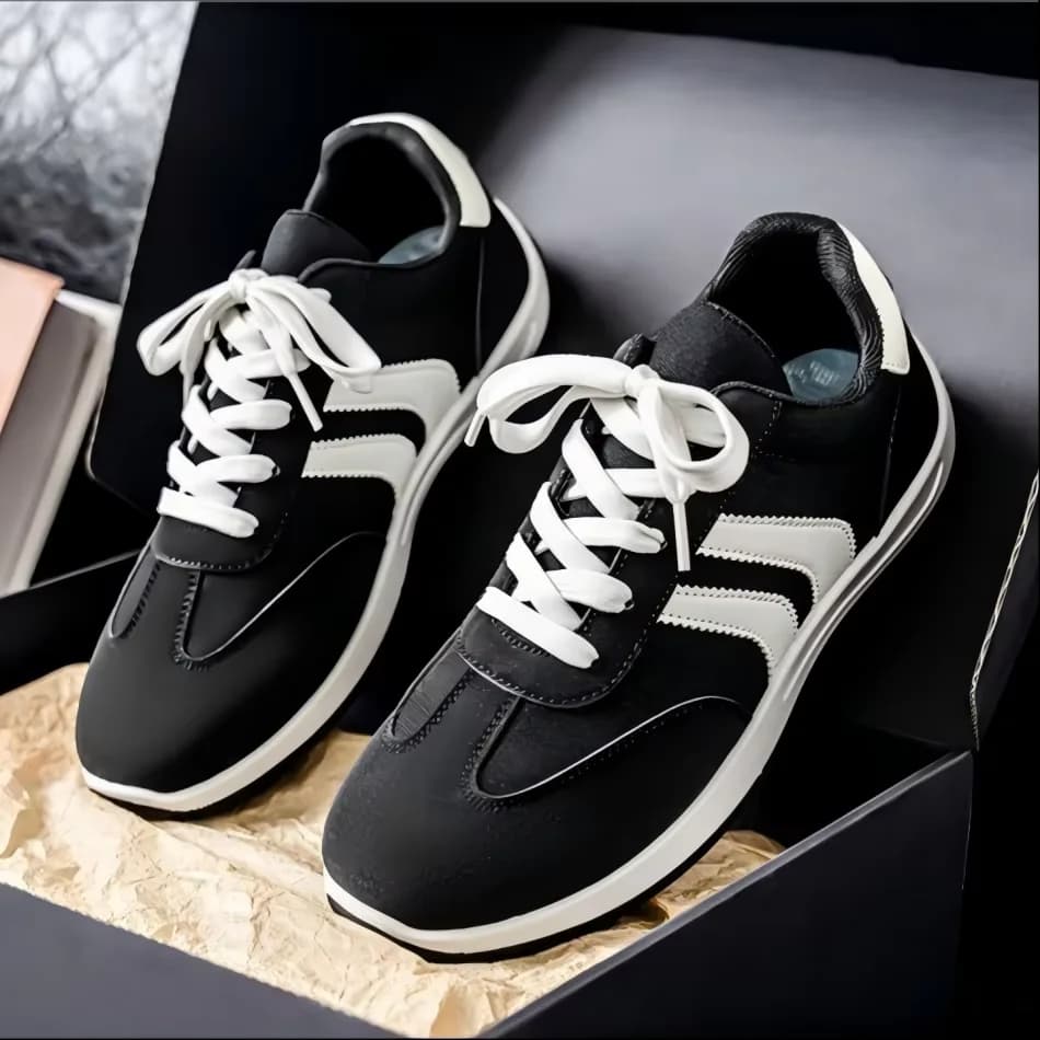Zapatillas Retro de Gamuza a Rayas para Mujer, con Cordones, de Caña Baja, Zapatos Casuales, Suela Suave y Cómoda, Antideslizantes, Multicolor, a la Moda, Combinables con Todo, Calzado Deportivo para Uso Diario al Aire Libre, para Damas, para Todas las Temporadas y Uso Diario.