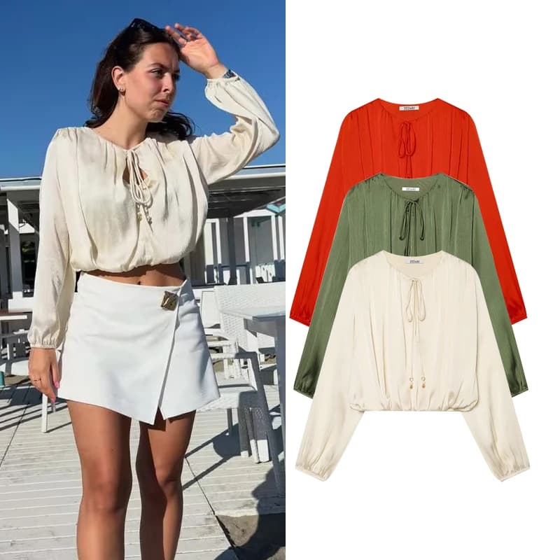 Blusas de Primavera para Mujer 2026, Nuevas Camisas Elegantes y Únicas, Estilo Urbano Chic Juvenil, Blusas para Vacaciones de Verano