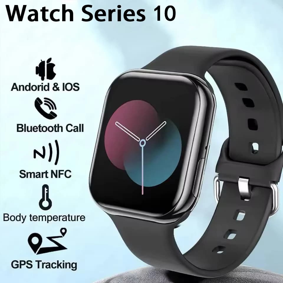 Reloj inteligente GPS para hombre, compatible con Apple Watch serie 10, pantalla siempre activa, temperatura corporal, llamadas BT, NFC, reloj inteligente DT para mujer, compatible con IOS y Android