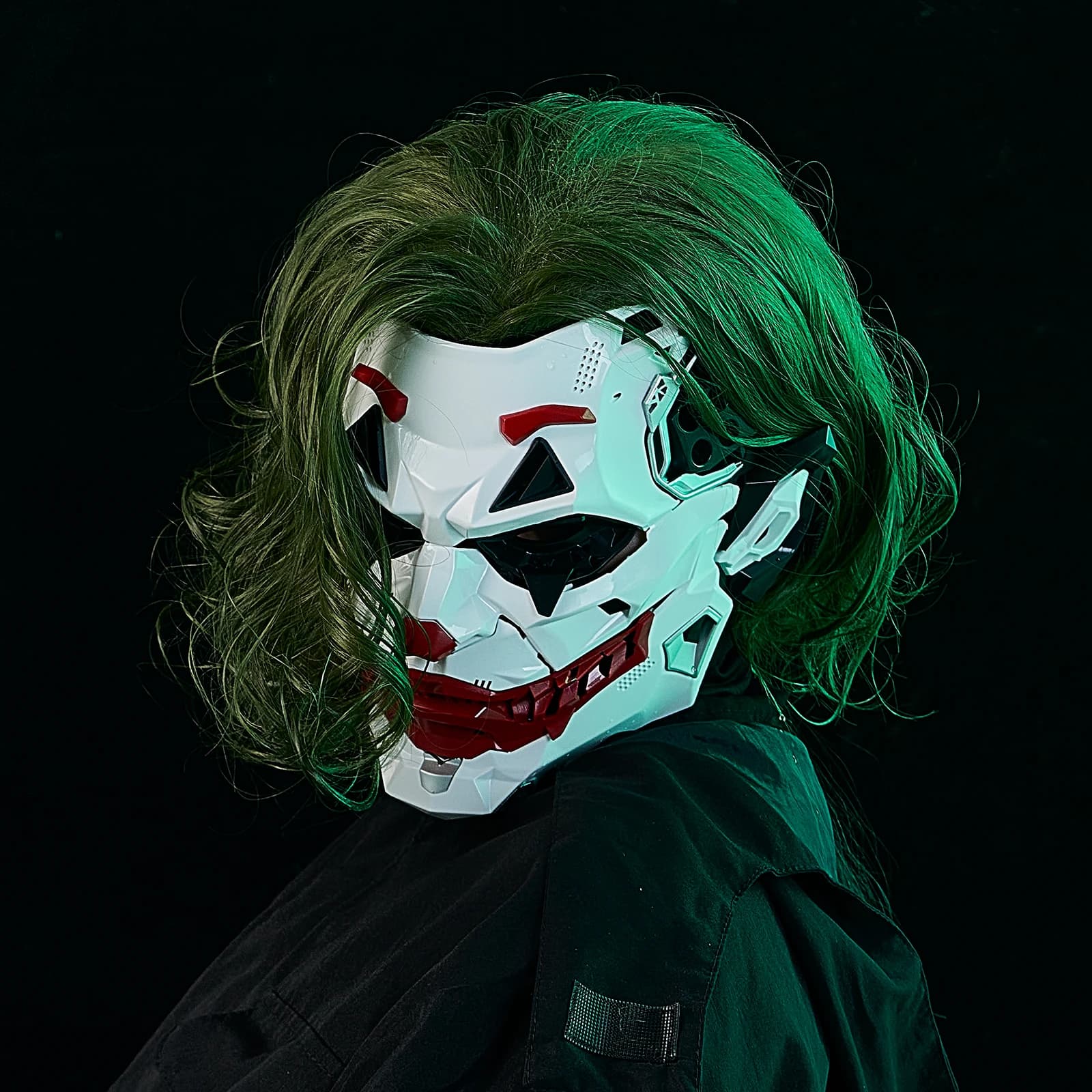 Máscaras Cyberpunk, Trenzas de Payaso, Cosplay 2D, Productos Personalizados de Resina, Accesorios de Juego de Rol de Anime para Halloween, Regalos y Juguetes