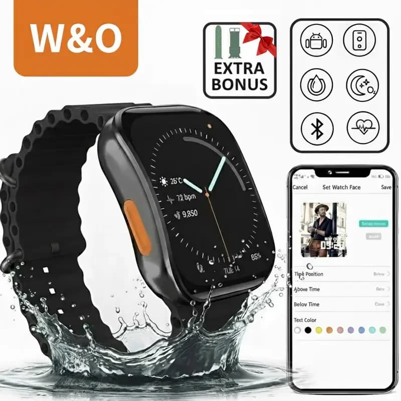 Reloj inteligente para mujeres y hombres, reloj inteligente con pantalla táctil HD de 1,83 pulgadas, llamadas inalámbricas (responder/hacer llamadas), monitor de actividad, más de 100 modos deportivos