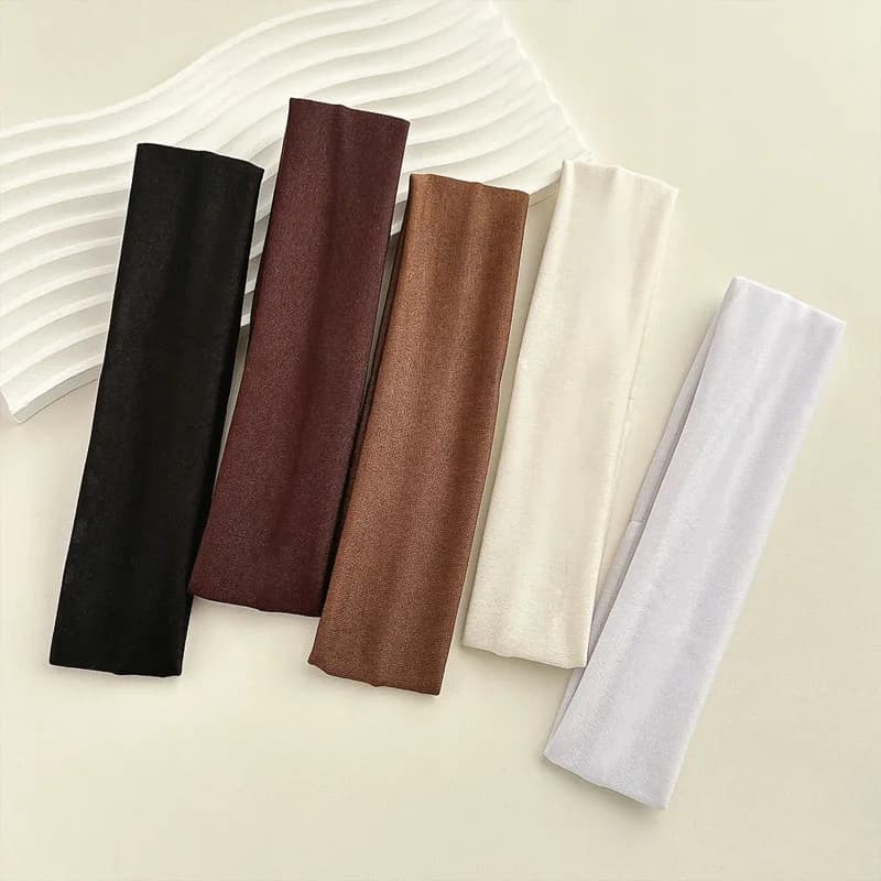 Diademas deportivas sólidas para las cuatro estaciones para mujer, diademas elásticas de Color sólido para Fitness, correr, Yoga, accesorios para el cabello de maquillaje elásticos