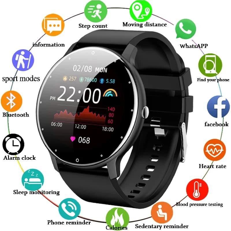 LIGE 2026 reloj inteligente mujeres hombres señoras regalo deporte Fitness hombres relojes Monitor de ritmo cardíaco reloj inteligente impermeable para Android IOS