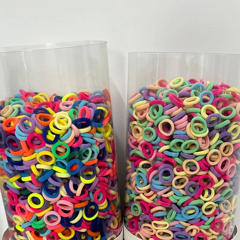 Coletero de nailon para niña, lazos básicos coloridos para el cabello, banda de goma para sujetar coletas, accesorios básicos para el cabello, 20/50/100 piezas