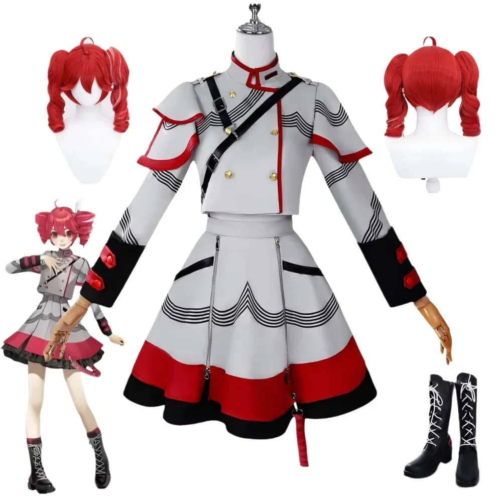 Disfraz de Cosplay de Kasane Teto, Peluca de Hipnotizadora Kasane Teto, Conjunto de Disfraces de Anime para Juego de Roles de Kasane Teto