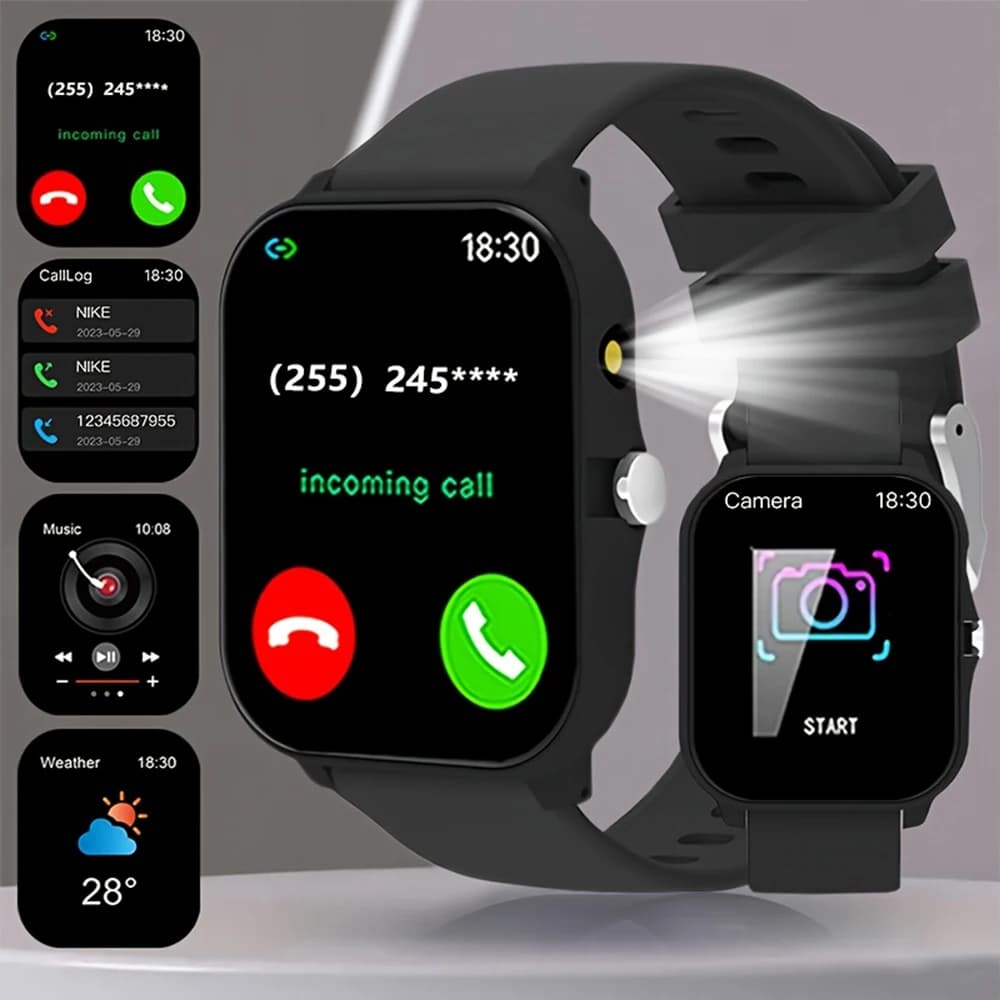 2026 New Smartwatch, 1.83-inch HD Full Touchscreen, Supports Calls/Message Notifications, Multiple Sports Modes, Music Playback