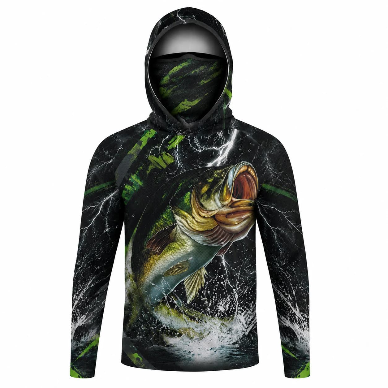 Camisa de Pesca con Capucha de Manga Larga para Hombre, Protección UV - Camiseta de Pesca Transpirable para Aventuras de Pesca