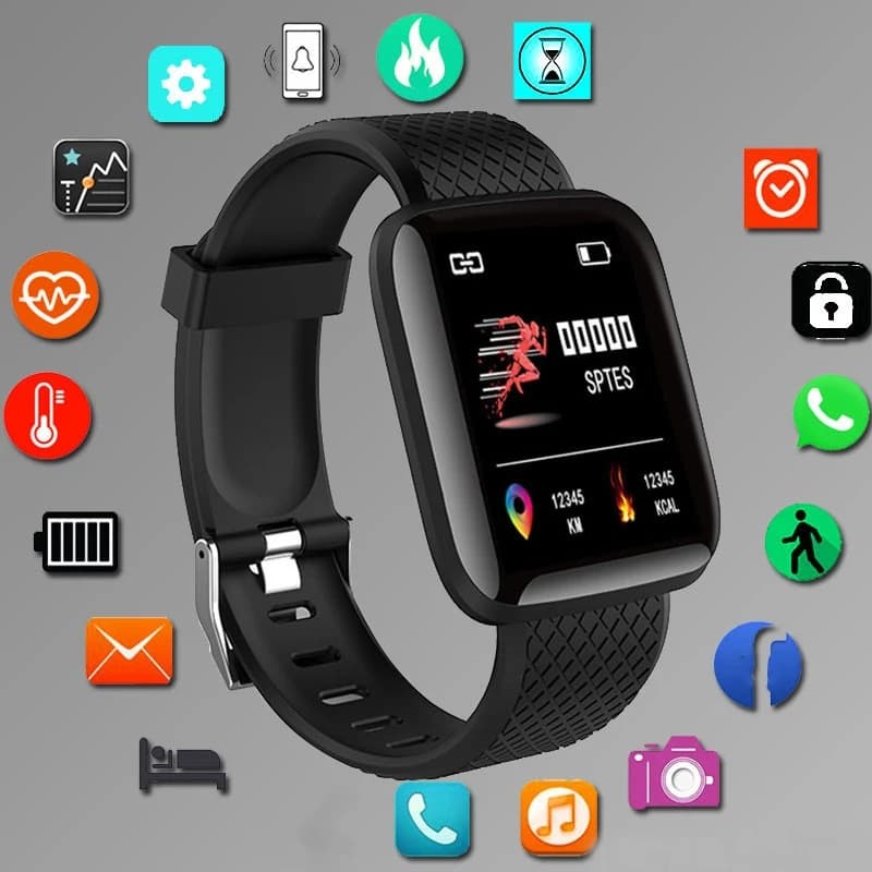 Reloj inteligente para hombre y mujer, pulsera con mensaje, Monitor de Fitness, regalo de cumpleaños, reloj electrónico para Android IOS