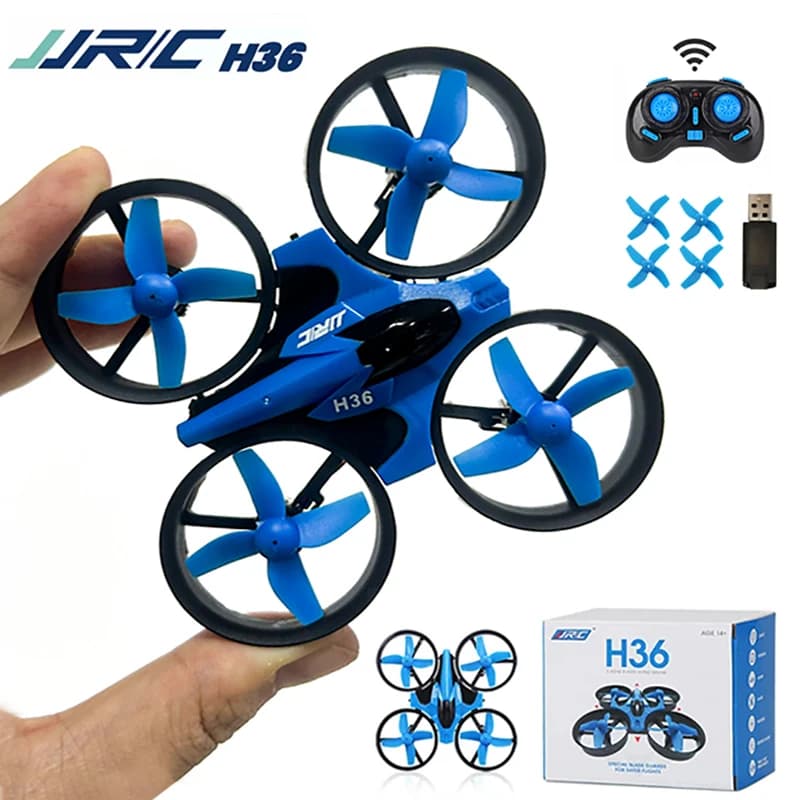 JJRC H36 Mini Dron RC con Función de Giro 3D, Modo Sin Cabeza, Mantenimiento de Altura por Presión de Aire, Quadcopter RC para Competición, Juguetes de Drones