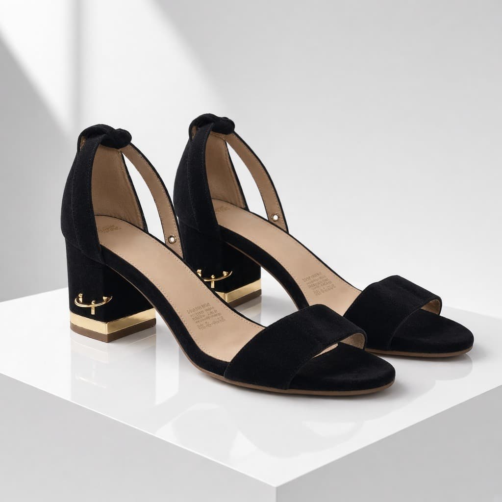 Sandalias con tacon mujer elegantes color negro Talla 40 Marca Bata