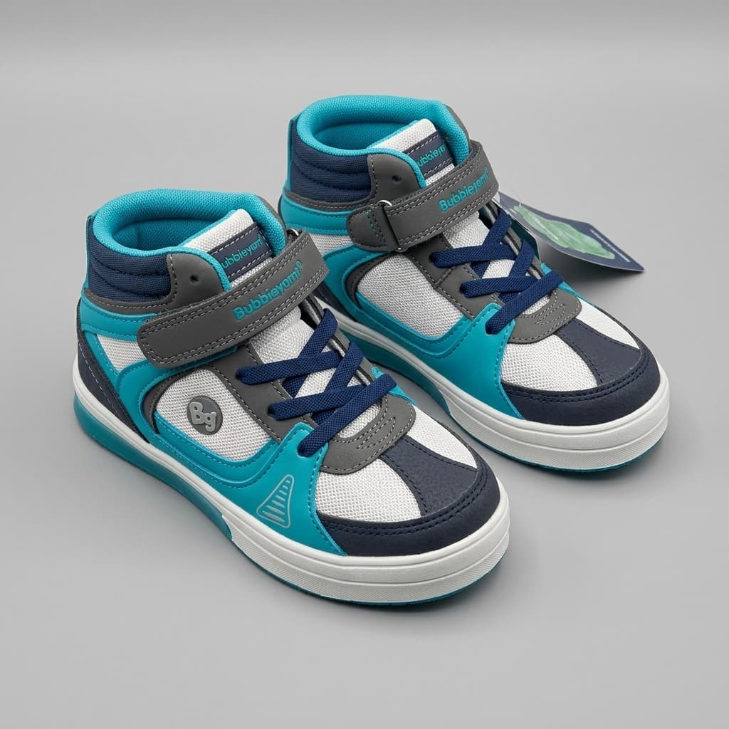 Zapatillas Altas Bubblegummers - Estilo Urbano en Turquesa y Azul para Niños